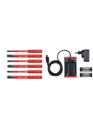 Wiha speedE® elektronischer Schraubendreher Set 1 + L-Boxx - 10 tlg. + 2x 1,5 Ah Akku + Ladegerät + Bits ( 41911 ) + Easy Torque Adapter 2,0 Nm ( 41342 ) - Toolbrothers