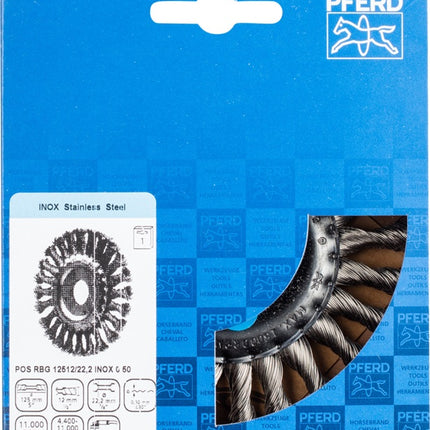 PFERD Rundbürste POS RBG 12512 ( 8000433126 ) Ø 125 mm Drahtstärke 0,5 mm