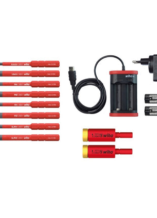 Wiha speedE® E-Schraubendreher mit 2x Akku 1,5Ah + Ladegerät + 14x slimBits Vario/electric + 2x TorqueAdapter + L-Boxx - Toolbrothers