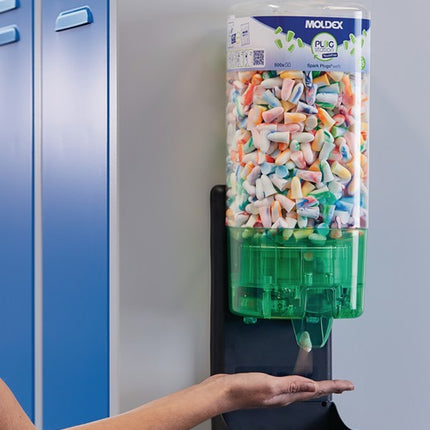 Moldex Gehörschutzspender PlugStation TouchFree ( 8001327902 ) mit Füllung Spark Plugs (500 Paar)