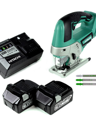 Hitachi CJ 18 DGL 18V  Akku Stichsäge + 2x Akku 6,0Ah  + Ladegerät + 3x Stichsägeblätter - Toolbrothers