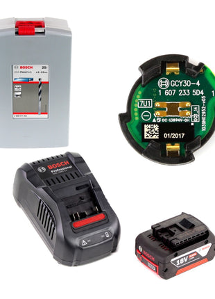 Bosch GSR 18 V-85 C Akku Bohrschrauber 18V 110Nm Solo in L-Boxx mit GCY 30-4 Connectivity Modul und 1x 5,0 Ah Akku + Ladegerät + 25 tlg. Spiralbohrer Set - Toolbrothers