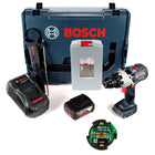 Bosch GSR 18 V-85 C Akku Bohrschrauber 18V 110Nm Solo in L-Boxx mit GCY 30-4 Connectivity Modul und 1x 5,0 Ah Akku + Ladegerät + 25 tlg. Spiralbohrer Set - Toolbrothers