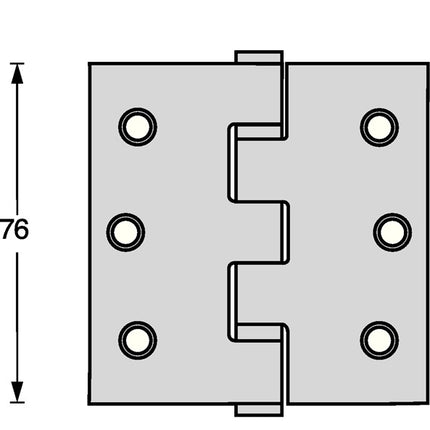 Intersteel Kugellagertürscharnier ( 3000255604 ) Edelstahl käntig matt ausziehbarer Stift