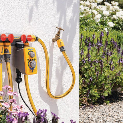 Rubinetto di arresto a 4 vie Hozelock ( 4000350706 ) PVC