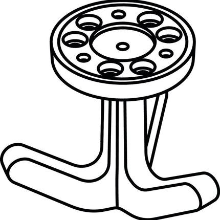 HEWI Dreifachhaken Serie 477 ( 3000207486 ) matt, elastisch Höhe 69 mm Ø 51 mm