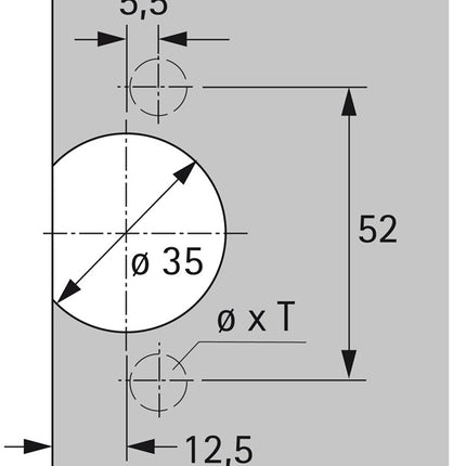 Vaso Hettich per cerniera Selekta ( 8000611036 ) TH 32
