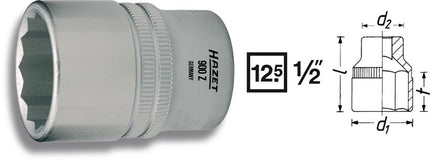 Presa Hazet 900Z ( 8000466655 ) 1/2 ″ a 12 punte lunghezza 38 mm