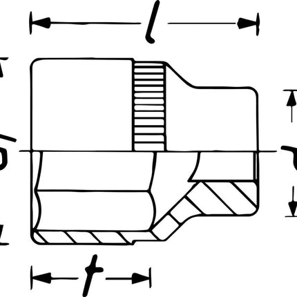Presa Hazet 900Z ( 8000466655 ) 1/2 ″ a 12 punte lunghezza 38 mm
