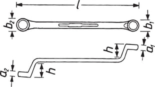 Hazet clé polygonale double 630 ( 8000462654 ) 16 x 17 mm 255 mm