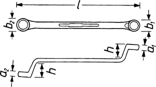 Hazet Doppelringschlüssel 630 ( 8000462654 ) 16 x 17 mm 255 mm