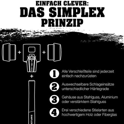 Mazza Halder soft-face SIMPLEX ( 8000794782 ) Lunghezza 405 mm Testa Ø 60 mm