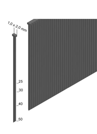Prebena 2P-J50SDS Luftdruck Druckluftnagler 5-7 bar im Transportkoffer + Stauchkopfnägel Brads - 25 mm 5000 Stück + 30mm 5000 Stück + 40 mm 5000 Stück + 50 mm 4000 Stück - Toolbrothers