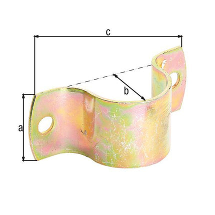 GAH Alberts pipe clamp ( 8001619573 ) L104xL40xH39.5mmacciaio per tubi 42.4 mm 1 2/3"