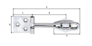 GAH Alberts hasp ( 8002657142 ) długość 120 mm szerokość 31,5 mm