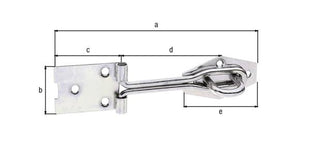 GAH Alberts hasp ( 8002643082 ) długość 140 mm szerokość 36 mm