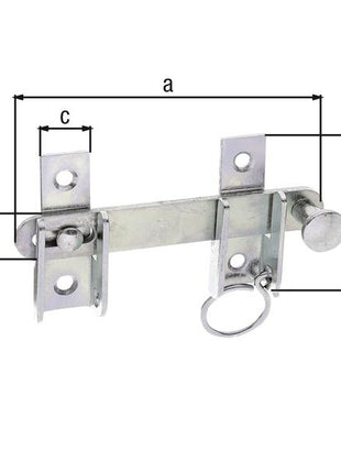 GAH Alberts pokrywa żaluzji udarowej ( 8002768382 ) długość 120 mm szerokość 18 mm otwór Ø 6 mm