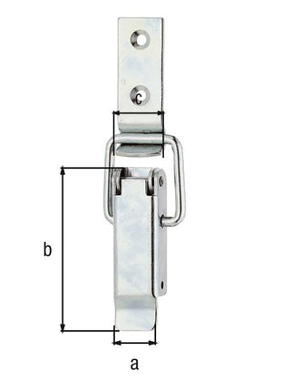 GAH Alberts Fermeture de caisse ( 8002768385 ) hauteur 61 mm largeur 22 mm pour cadenas avec max Ø7 mm