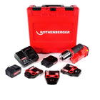 Rothenberger ROMAX Compact TT Set M Akku Kompaktpressmaschine + PB-Set M15-22-28 im Koffer + 1x 2,0 Ah Akku + 1x 4,0 Ah Akku + Lader + 3x Pressbacken - Toolbrothers