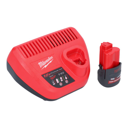 Avvitatore a impulsi a batteria Milwaukee M12 FQID-251 12 V 50 Nm 1/4" brushless + 1x batteria ricaricabile 2,5 Ah + caricatore
