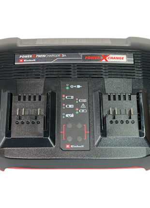 Cargador doble Einhell Power X-Twincharger 3A 18 V 3 A (4512069) para todas las baterías Power X-Change Li-Ion