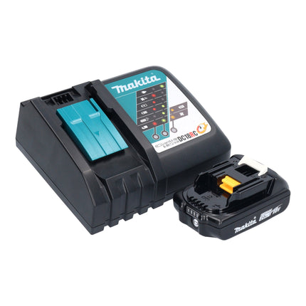 Makita DHR 171 RA1X3 trapano a percussione a batteria 18 V 1,2 J SDS-Plus Brushless + 1x batteria ricaricabile 2,0 Ah + caricabatterie + set di accessori da 65 pezzi + valigetta