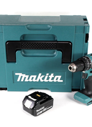 Makita DHP 485 M1J Perceuse visseuse à percussion sans fil 18 V Li-Ion + 1x Batterie 4,0 Ah + Coffret Makpac - sans chargeur