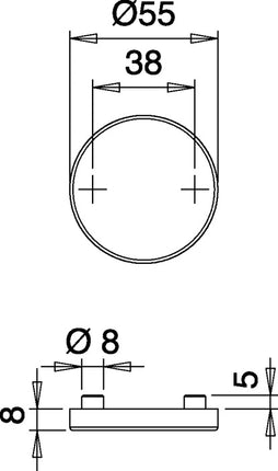 EDI coppia di chiavi 058 ( 3000261369 ) acciaio inox F00 rotondo