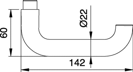 EDI coppia di maniglie a leva 163 ( 3000261381 ) in acciaio inox F00 mandrino quadro 8 mm