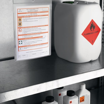 Tasca porta poster resistente DIN A4 ( 9000492400 ) trasparente con occhiello