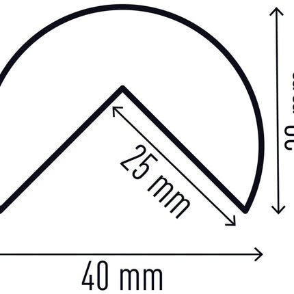 Durable Eckschutz ( 9000480100 ) gelb/schwarz 1000 mm Typ C25R