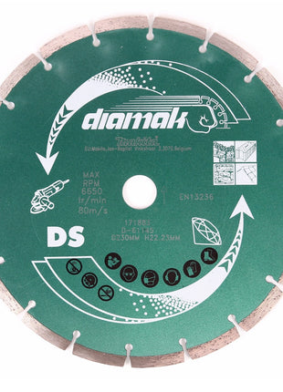 Makita Diamak 230 mm 25 Stk. ( 25x D-61145 ) Diamant Trennscheibe für Stein, Beton Aufnahme 22,23 mm - Toolbrothers