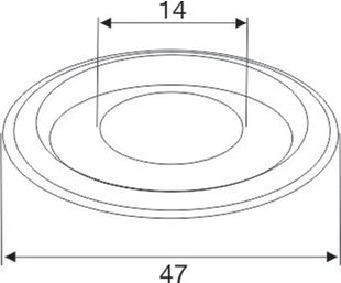 Rosetón de cubierta BMB para mirilla de puerta (3000259208) latón cromado, diámetro exterior 46 mm