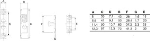 BMB Doppelkugelschnäpper ( 3000259251 ) Messing blank Kugel und Feder aus Stahl