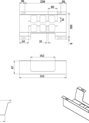 BMB Kabelwanne BOXIT V ( 3000273160 ) Metall schwarz