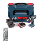 Bosch GSB 18-2-Li Plus Professional 18 V Akku Schlagbohrschrauber in L-Boxx mit 1x GBA 3,0 Ah Akku + Ladegerät + Bosch 5 tlg. Steinbohrer Set Impact 4 - 10 mm - Toolbrothers
