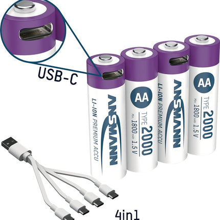 Ansmann Akkuzelle ( 4000876124 ) 1,5 V 1800 mAh