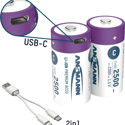 Batteria Ansmann ( 4000876125 ) 1,5 V 2300 mAh