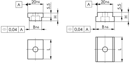 Dado per scanalatura AMF n. 6322A ( 4000833236 ) Dimensione nominale della scanalatura 16 / 20 mm