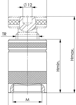 Support à visser AMF n° 6400 ( 4000833112 ) taille 50 hauteur 38 - 50 mm