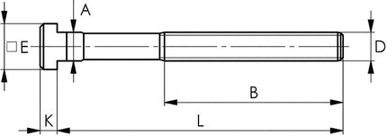 Vite con cava a T AMF (DIN 787) ( 4000603223 ) Cava a T 16 mm M16 Lunghezza 125 mm