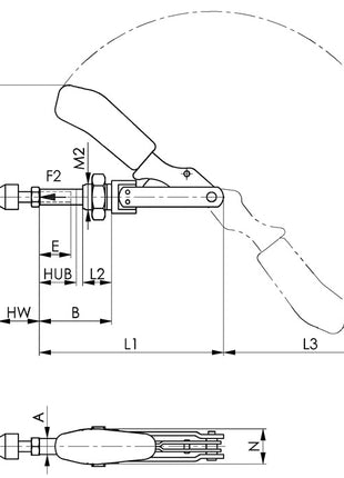 Tensor de varilla de empuje AMF N° 6840 (4000604395) tamaño 5