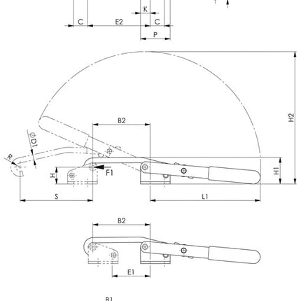 AMF Morsetto di bloccaggio n. 6847 ( 4000833522 ) misura 5
