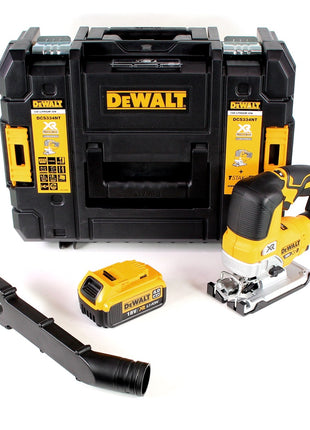 DeWalt DCS 334 NT Scie sauteuse pendulaire sans fil Brushless 18V + 1x Batterie 4,0Ah + Coffret de transport - sans chargeur