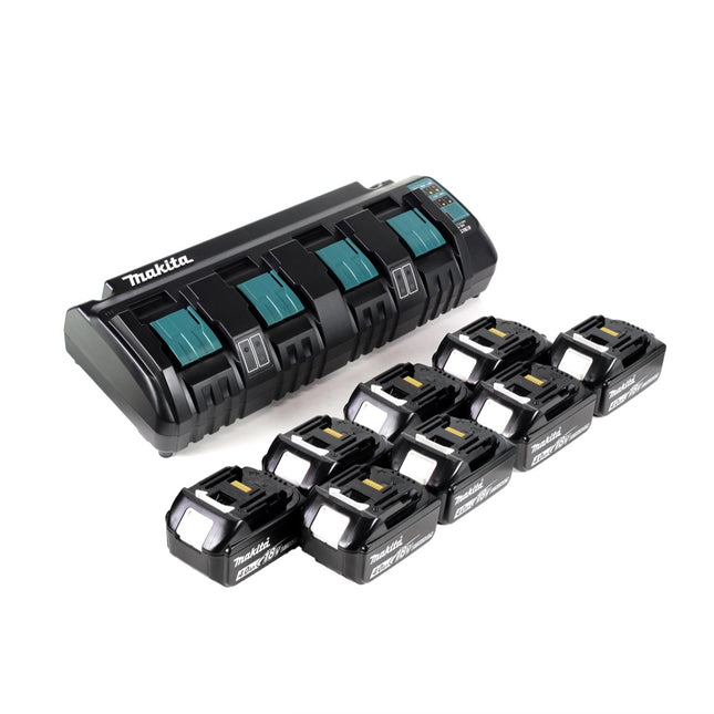 Makita Power Source Kit 18V mit DC 18 SF 4-fach Ladegerät + 8x BL1840B Akku 4,0Ah - Toolbrothers