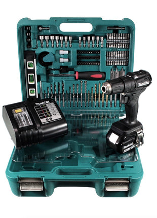 Makita DHP 483 SMTKB Akku Schlagbohrschrauber 18 V 40Nm Brushless + 1x Akku 4,0Ah + Ladegerät + Koffer mit 101tlg. Zubehörset - Toolbrothers