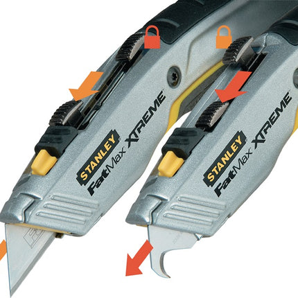 Coltello universale Stanley FATMAX(R) PRO 2-IN-1 ( 4000787010 ) lunghezza totale 180 mm retrattile