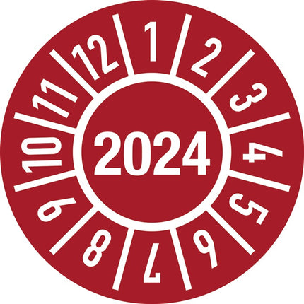 Einjahresprüfplakette ( 9000477100 ) Ø 15 mm Folie