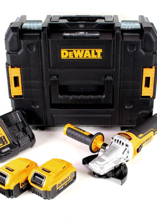 DeWalt DCG 405 FM2 Akku Winkelschleifer 18V 125mm Brushless + 2x Akku 4,0Ah + Ladegerät + TSTAK - Toolbrothers