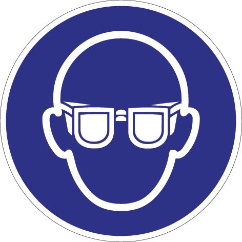 Segno obbligatorio ASR A1.3/DIN EN ISO 7010 ( 9000477501 ) Usare protezioni per gli occhi